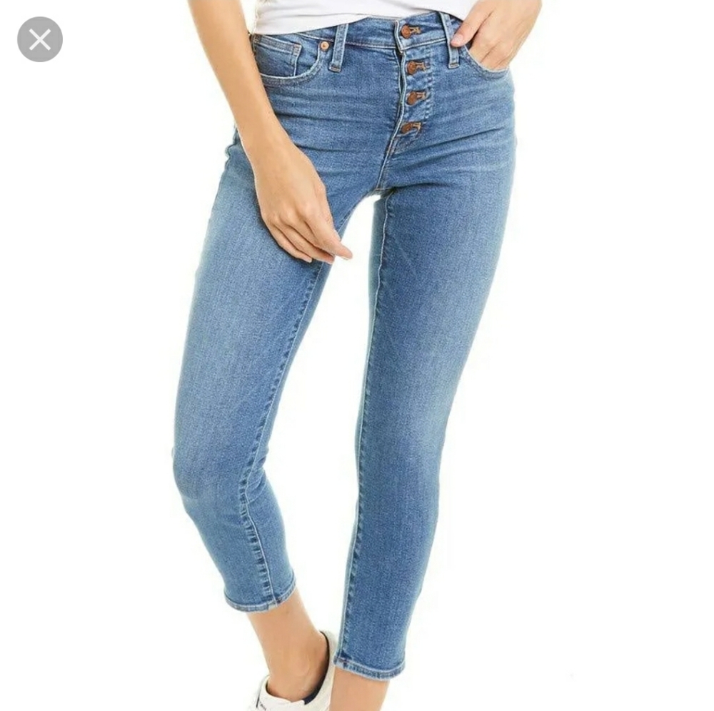 Madewell 9" mid rise skinny crop jeans size 26